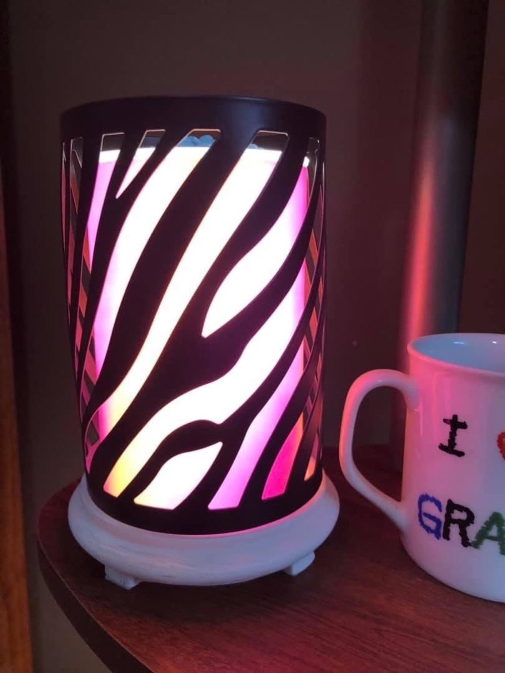 Pink Zebra Metal Cutout Shade